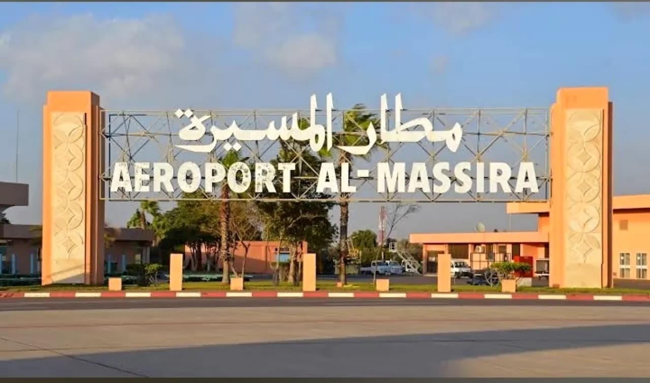 Al Massira Airport entrance sign
